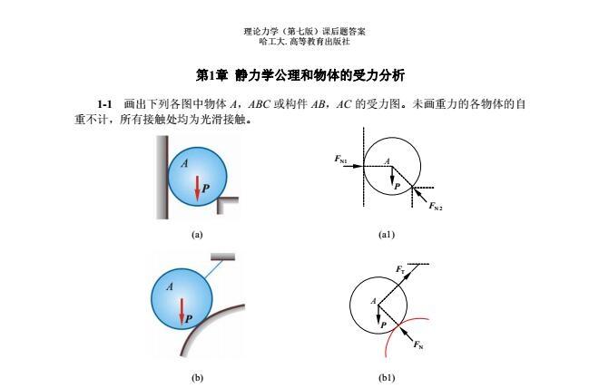 《哈工大理论力学第七版课后答案完整版》网盘资源下载地址分享!